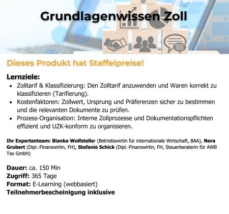 Grundlagenwissen Zoll [Digital]