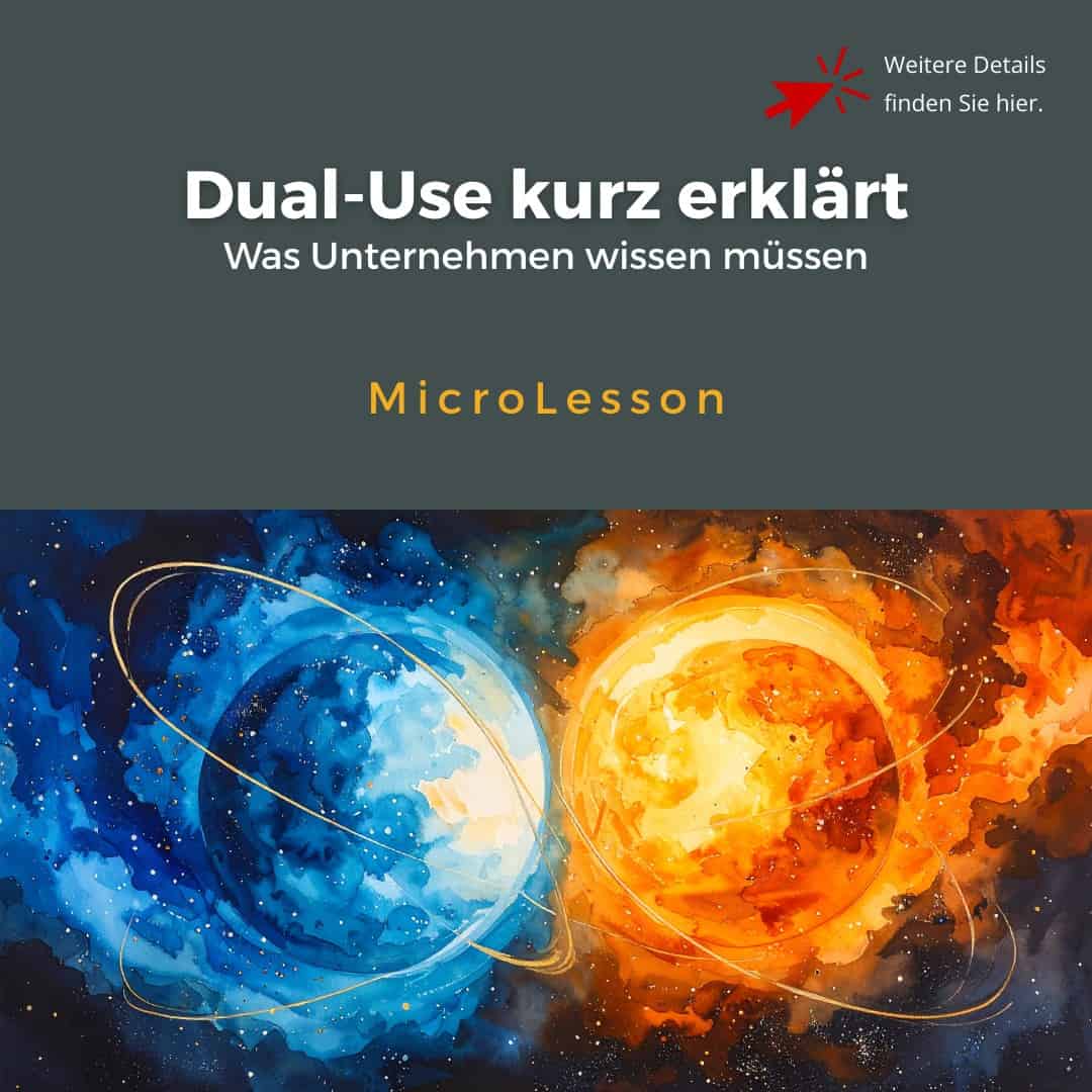 Dual-Use,Dual-Use Güter,Dual-Use Verordnung,VO (EU) 2021/821,Güterlistenprüfung,Anhang I Dual-Use,Exportkontrolle Grundlagen,Genehmigungspflicht Export,Allgemeine Genehmigung AGG,Sammelgenehmigung,BAFA,ELAN-K2,Export Compliance,Dokumentation Exportkontrolle,Güterklassifizierung