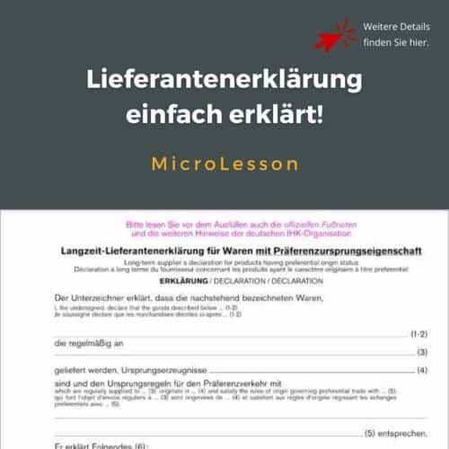 Lieferantenerklärung,Langzeitlieferantenerklärung,LLE,LE,Warenursprung,präferenzieller Ursprung,nicht-präferenzieller Ursprung,Präferenzrecht,Zollpräferenzen,Ursprungsnachweis,EUR.1,Ursprungserklärung Rechnung,UZK Ursprung,Präferenzkalkulation,Zoll Compliance
